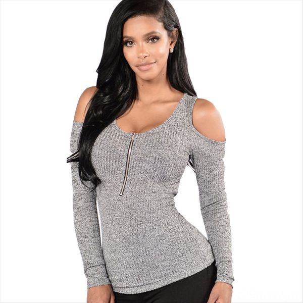 

autumn stretch striped autumn zipper zipper stretch striped top, White