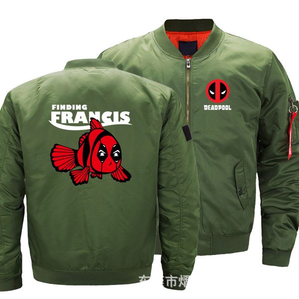 

deadpool bomber jacket baseball coat printed windbreaker zipper sweatshirt sportswear streetwear cosplay costume, Black;brown
