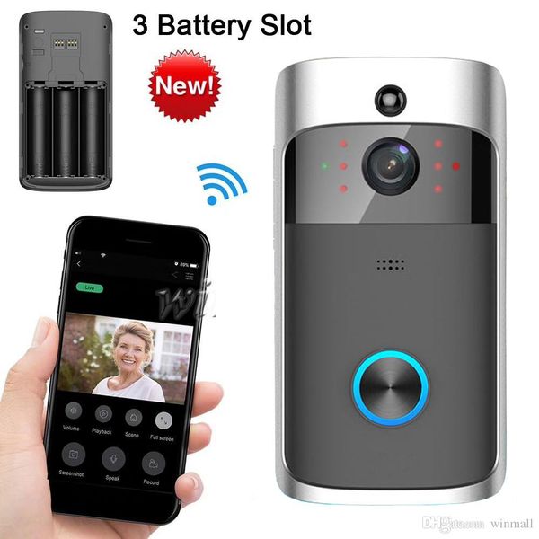 

new wifi video doorbell 720p hd wireless security camera with pir motion detection for ios android phone app control