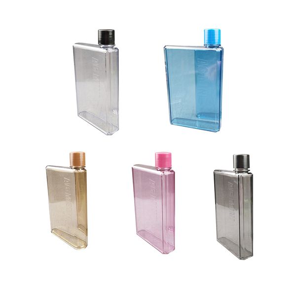 

350ml clear book bottle flat portable pad water water bottle drinks cup kettle