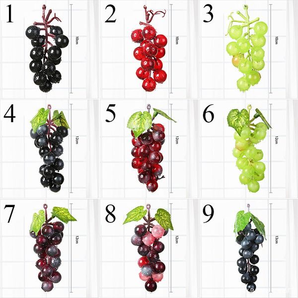 

1 шт искусственных фрукты виноград пластиковые поддельная декоративные фрукты реалистичной главная свадьба декор сад мини моделирование фрук