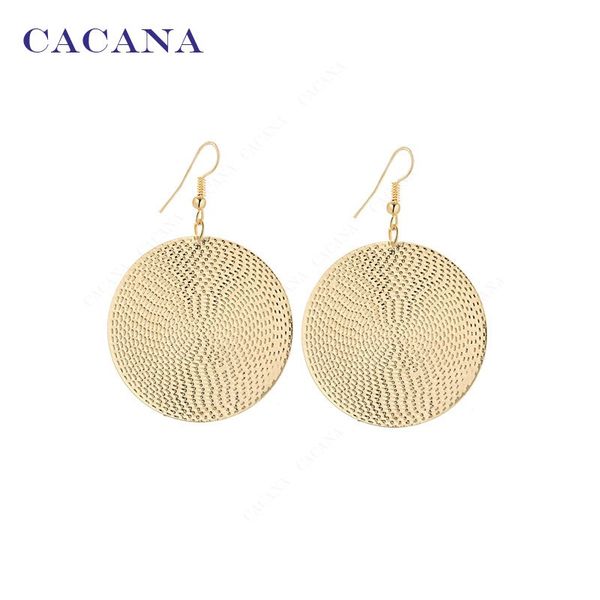 

cacana dangle long earrings for women wholesale big round fashion bijouterie no.a191 a192, Silver
