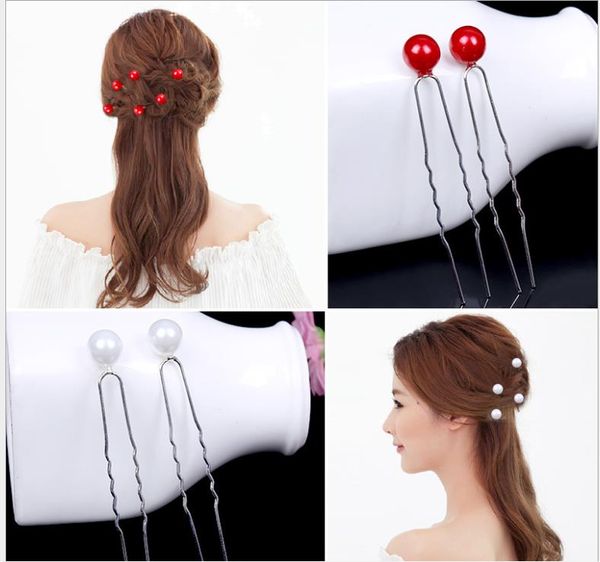 Clip di New coreano accessori nuziali dei capelli dei capelli della perla Chignon Headwear Accessori