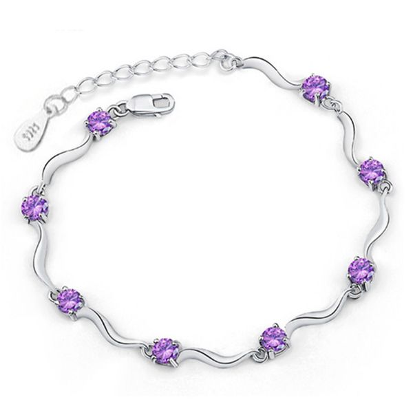 

Fashion Cubic Zircon Crystal Luxury Bracelet for Women Newest Love Gift Vintage Silver Plated Bracelet Bangles Designer Jewelry