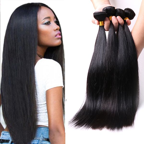 8a Straight Hair Bundles Remy Human Hair Weave 3 4 Bundle Deals 10
