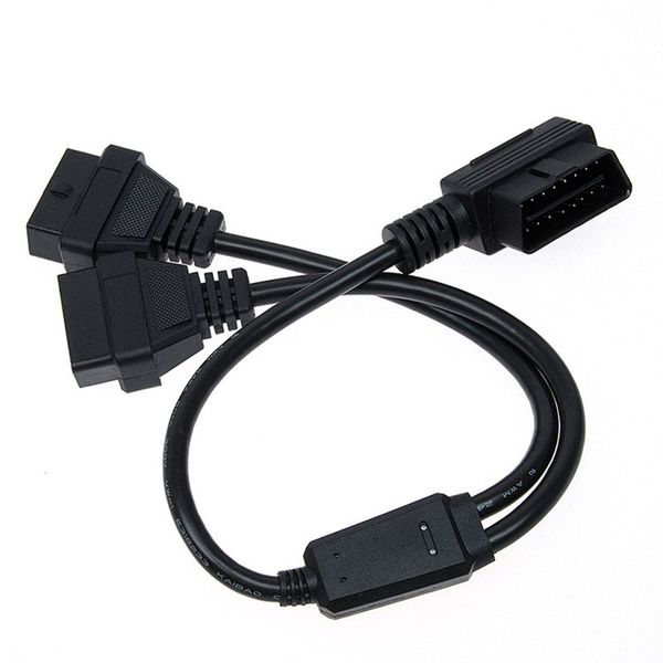 

obdii obd 2 connector adapter 16pin obd2 extension cable one-to-two extension cord