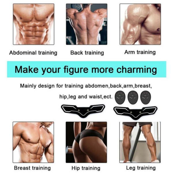 

ultimate muscle abs stimulator training gear trainer six pad body ems exercise