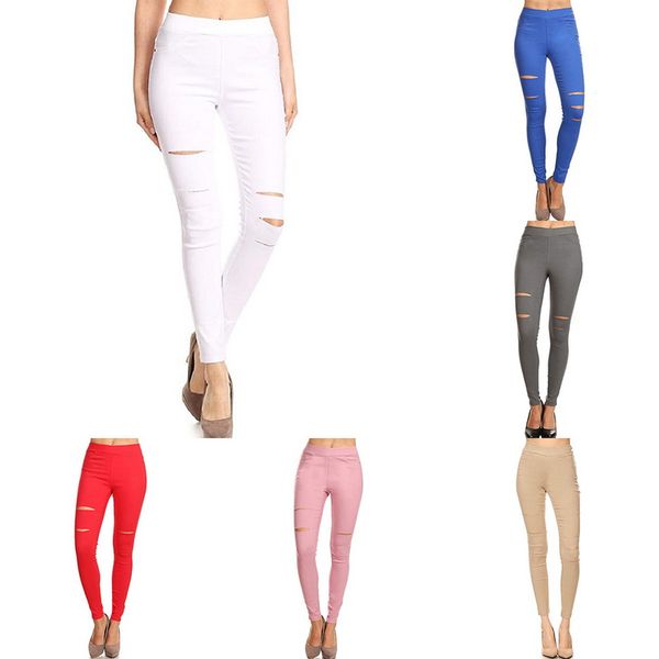 

plus size 3xl womens skinny hole jeans women jogging ripped denim pants high waist stretch pencil trousers black calca feminina, Blue