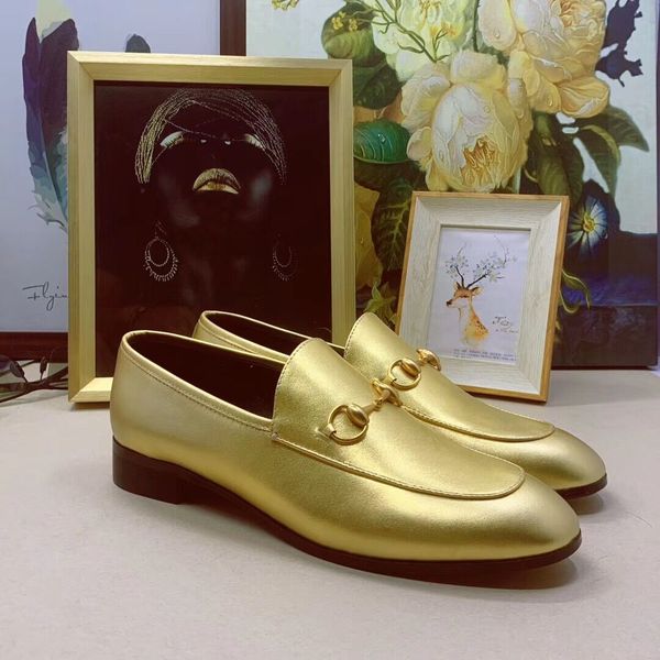 

real p genuine leather women men gold matt leather slip on round toe comfortable soft wild loafers shoes brand new, Black