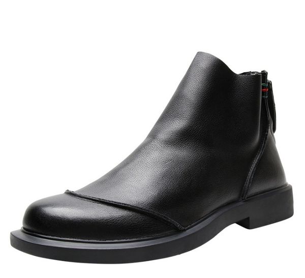 

2020 luxury designer men black cowboy boots fashion martin ankle black boots talon ladies stage shoes flat heel shoes