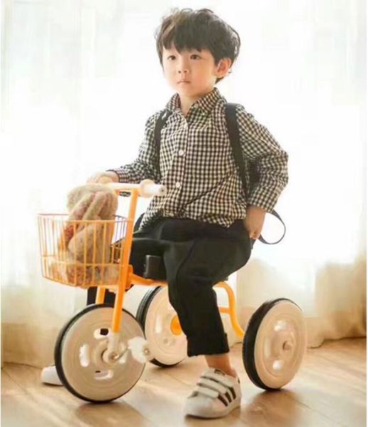 

children tricycle bicycle baby stroller three wheels bike with shopping cart 2~5 years kids balance foot pedal driving tricycle
