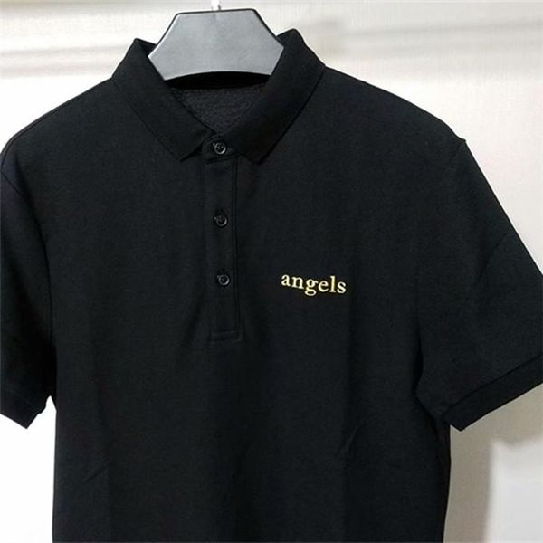 

new luxury embroidery print mens polos summer bird lapel short sleeve mens casual black mens tees, White;black