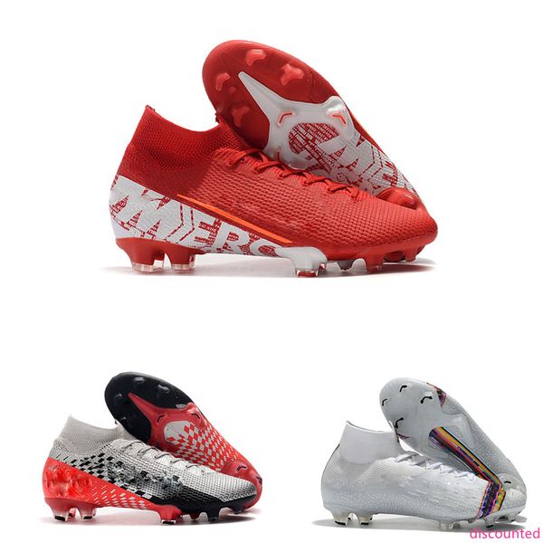 

new mens superfly 7 elite se fg fast delivery high help soccer leats ronaldo cr7 outdoor football boots mercurial vapors 13 elite sg