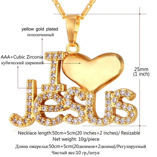 

fashion- piece heart necklace &pendant for women /men trendy silver /gold color christian jewelry i love jesus christmas gift