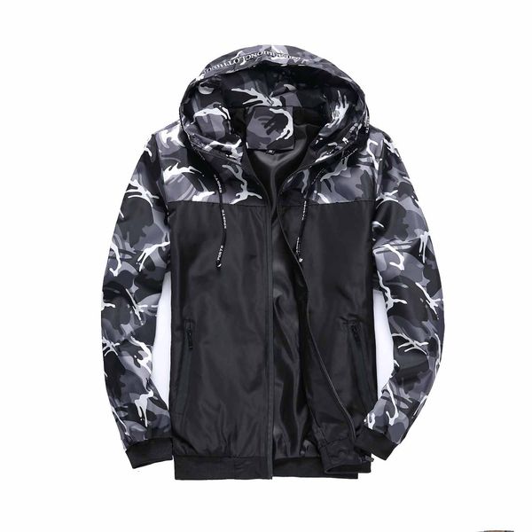 

mens designer jackets fashion men brand panelled jacket camouflage autumn windbreaker men clothing size m-6xl wholesale love_cl, Black;brown