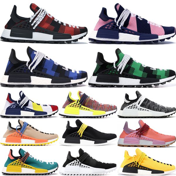 

human race hu pharrell williams men women running shoes inspiration pack powder nerd black blank solar pack mother sports sneakers eur 36-47