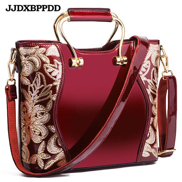 

women bags shoulder handbags large capacity women's handbags crossbody messenger bags floral luxury patent leather bag