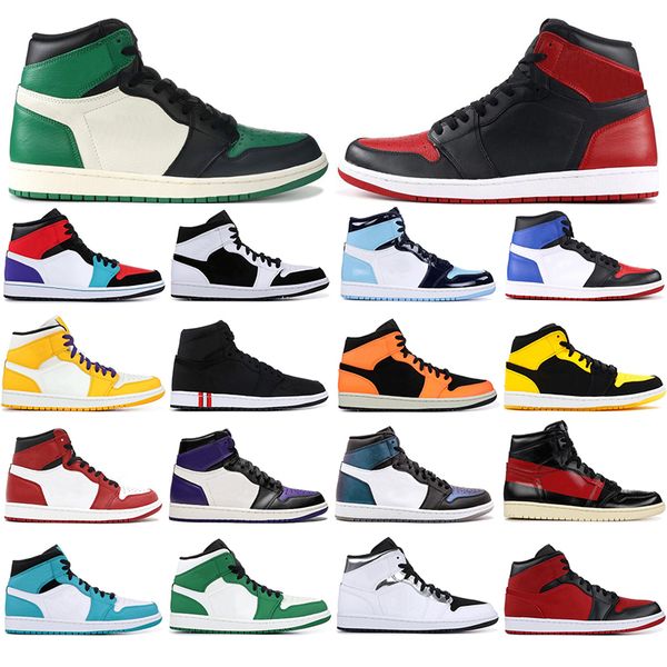 

with socks 2019 mens 1 high og basketball shoes 1s banned spiderman homage to home chameleon lakers unc pine green sports sneakers 40-46