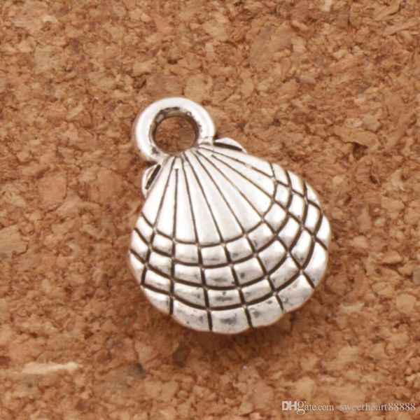 

shell charm beads 200pcs lot sell mic 13.1x10mm antique silver pendants jewelry diy l1175, Bronze;silver