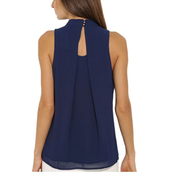 

women plus size s-xxxl casual chiffon blouse chic elegant lady navy black shirts s-xxxl s4, White