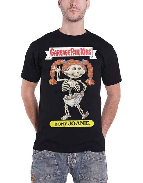 

garbage pail kids t shirt bony joanie skeleton character mens, White;black