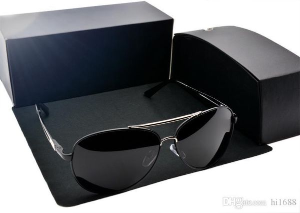

mb612 brand designer polarized sunglasses men women polit sun glasses metal framen sport driving glasses with retail cases, White;black