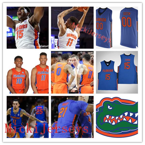 

men custom florida gators basketball jersey andrew nembhard noah locke gorjok gak omar payne jason jitoboh keyontae johnson florida jersey, Black