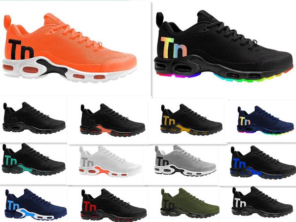 

new mercurial tn plus 2 man running shoes chaussures kpu black white orange men shoes tns sports outdoors trainers sneakers size 7-13