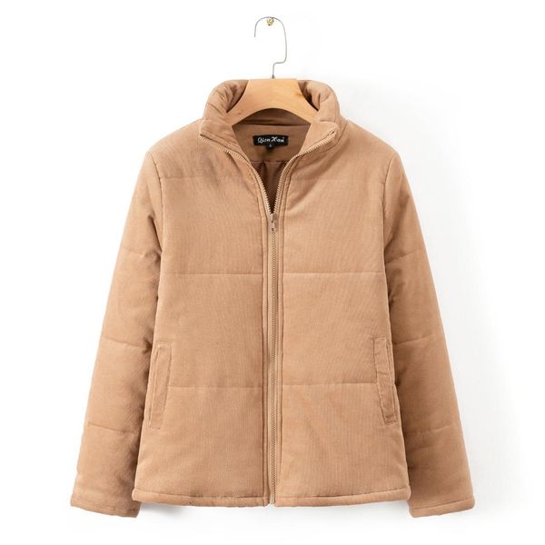 

c- 37-1830 winter new style jacket women's solid color short cotton-padded jacket corduroy short cotton-padded clothes, Black