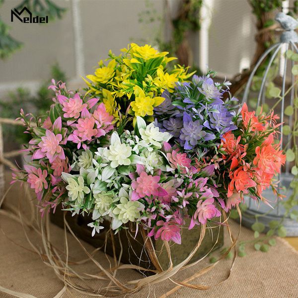 

multicolor plastic milan artificial grass flower bouquet wedding home party decoration fake plant flower fake grass