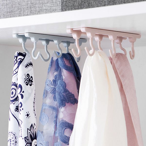 

multifunctional kitchen bathroom wall 6 hooks sticky hangers home daily plastic cabinets adhesive hooks purse hook