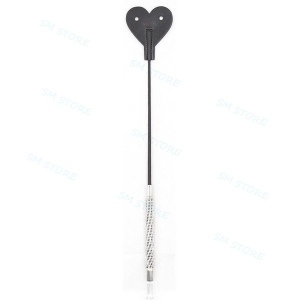 

876e paddle shape slave crop faux whip leather heart restriant riding flogger 19.68" xolsk