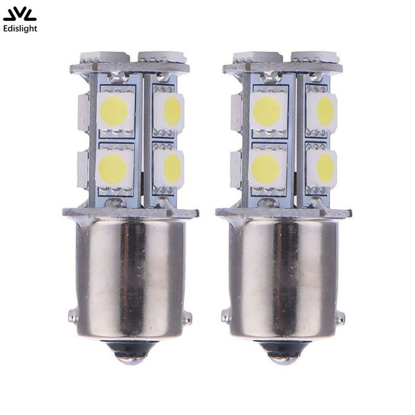 

edislight 2pcs 1156 led lamp reverse light bulb white color 13smd ba15s p21w car backup light drl day time running 12v