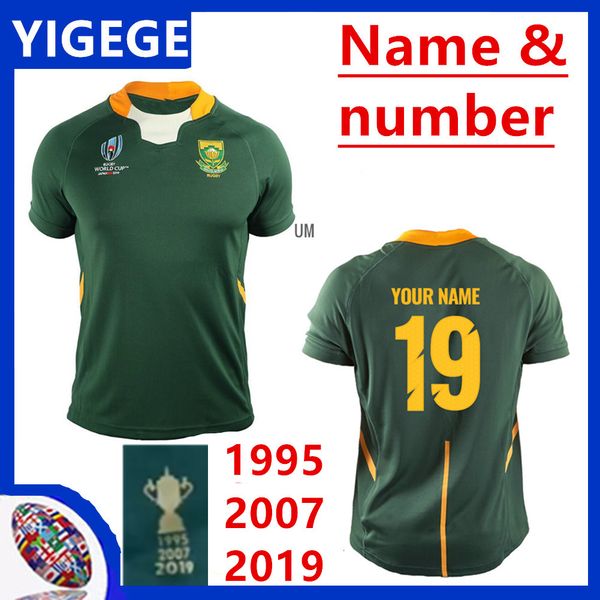 

2019 world cup outh african premier jer ey outh africa 100 year rugby jer ey hirt 100th anniver ary jer ey ize 5xl can print, Black;gray