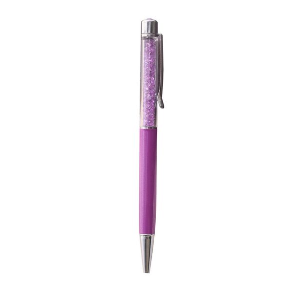 

metal crystal pen office stationery school supplies pen cap with drill diamond pencil ball, Blue;orange