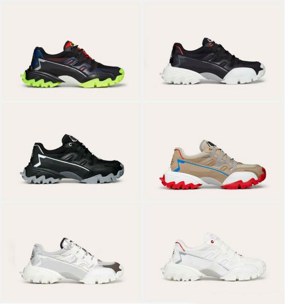 

2019 new men women climber sneakers in fabric real leather 13 colors vlogo rubber sole luxury designer shoes with original 35-46, Black