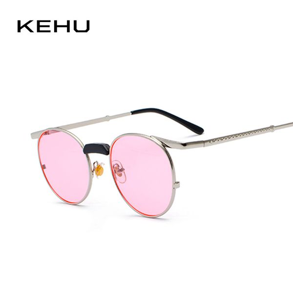 

kehu lady round sunglasses high nose bridge design alloy frame retro sunglasses women brand design ideas k9533, White;black