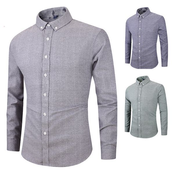 

мужские new 2020 autumn повседневная рубашка мужская pure color sand wash джемпер с длинным рукавом популярные площади воротник рубашки, White;black