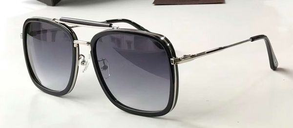 

huck 0665 black gold /grey sqaure sunglasses sun glasses men designer sun glasses new with box, White;black