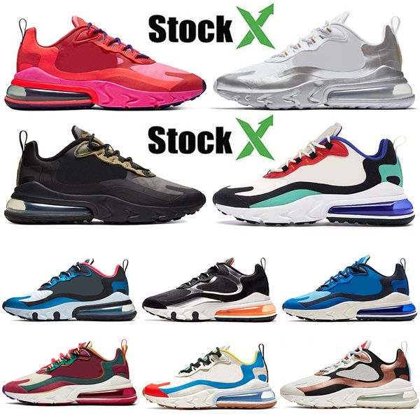 

react 270 running shoes electronic music mens silver gold camo bauhaus blue designer women script colored trainers sport sneaker, White;red