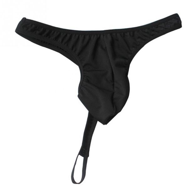

men bikini thong g-string swim shorts black