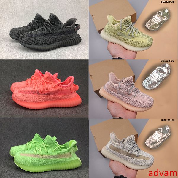 

мода дети детская обувь мальчики девочки тренеры кроссовки kanye черной глины антлиа лундмарка синтезатор статические светоотражающий в2 мол