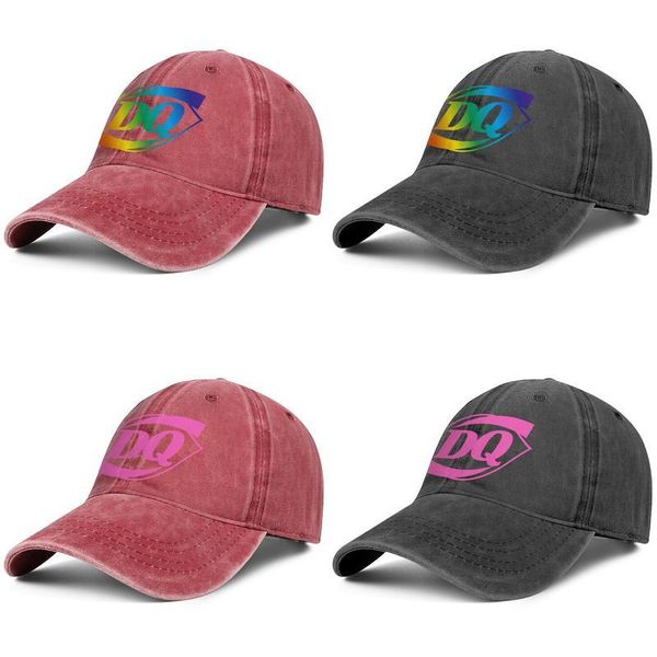 

dairy queen dq ice cream gay pride rainbow fashion baseball cap ball cool adjustable vintage hat personalized denim pink breast, Blue;gray