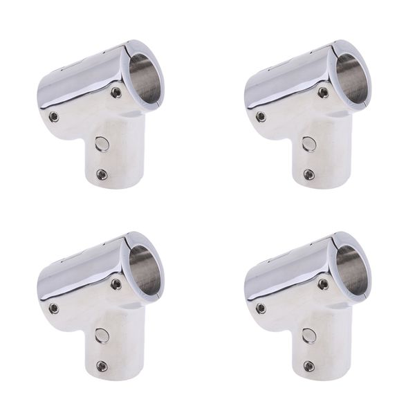 

4pcs 22mm boat handrail fitting 60 degree tee 3 way - 316 stainless steel