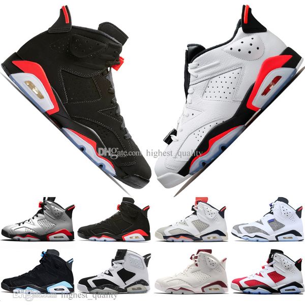 

new 2019 bred vi 6 6s mens basketball shoes infrared 23 3m reflective tinker slam dunk unc cny wheat men sports sneakers designer trainers