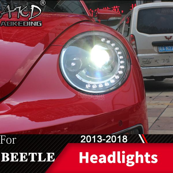 

head lamp for car vw beetle 2013-2018 beetle headlights fog lights day running light drl h7 led bi xenon bulb car accessory