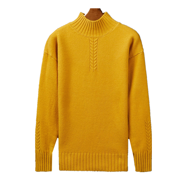 

y2297-a1485 autumn winter new 2020 men fashion half high-neck knit solid color sweater wholesale ing, White;black
