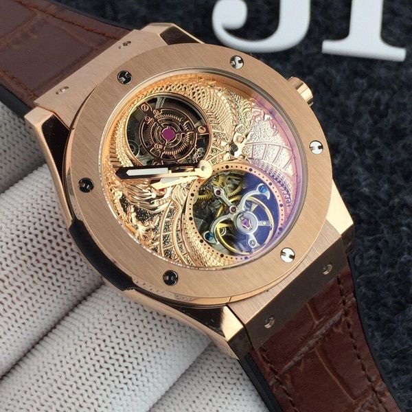 

Простые мужчины H автоматические механические часы 45MM большой циферблат часы мар