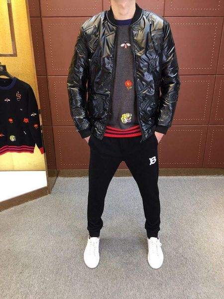 

mens down jacket casual jacket size m-3xl comfortable warm wsj002#112829 lucky06, Black