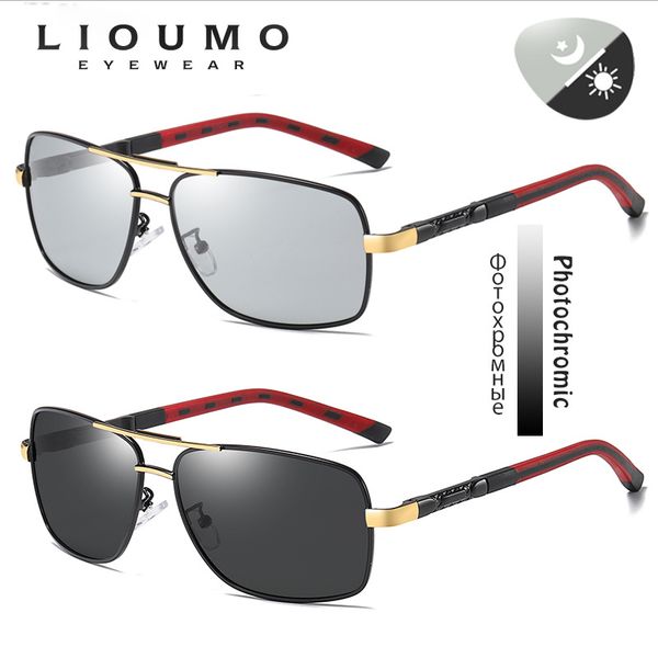 

pchromic sunglasses polarized men outdoor driving discoloration lens women anti-glare goggle glasses zonnebril heren y200619, White;black